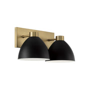 Capital Lighting - 152021AB - Two Light Vanity - Ross - Aged Brass and Black