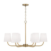 Capital Lighting - 449462AD-706 - Six Light Chandelier - Brody - Aged Brass