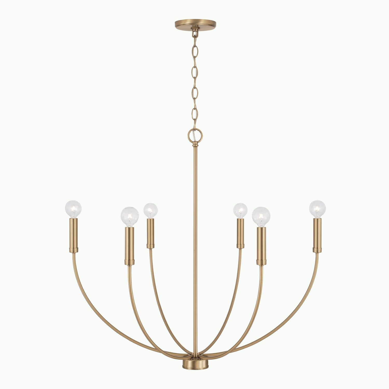 Capital Lighting - 452161AD - Six Light Chandelier - Ansley - Aged Brass