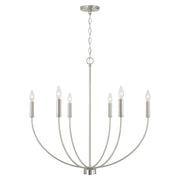 Capital Lighting - 452161BN - Six Light Chandelier - Ansley - Brushed Nickel