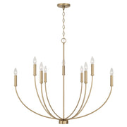 Capital Lighting - 452191AD - Nine Light Chandelier - Ansley - Aged Brass