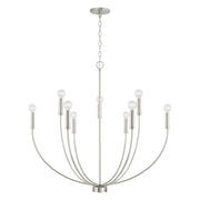 Capital Lighting - 452191BN - Nine Light Chandelier - Ansley - Brushed Nickel