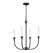 Capital Lighting - 452341BI - Four Light Chandelier - Decklan - Black Iron