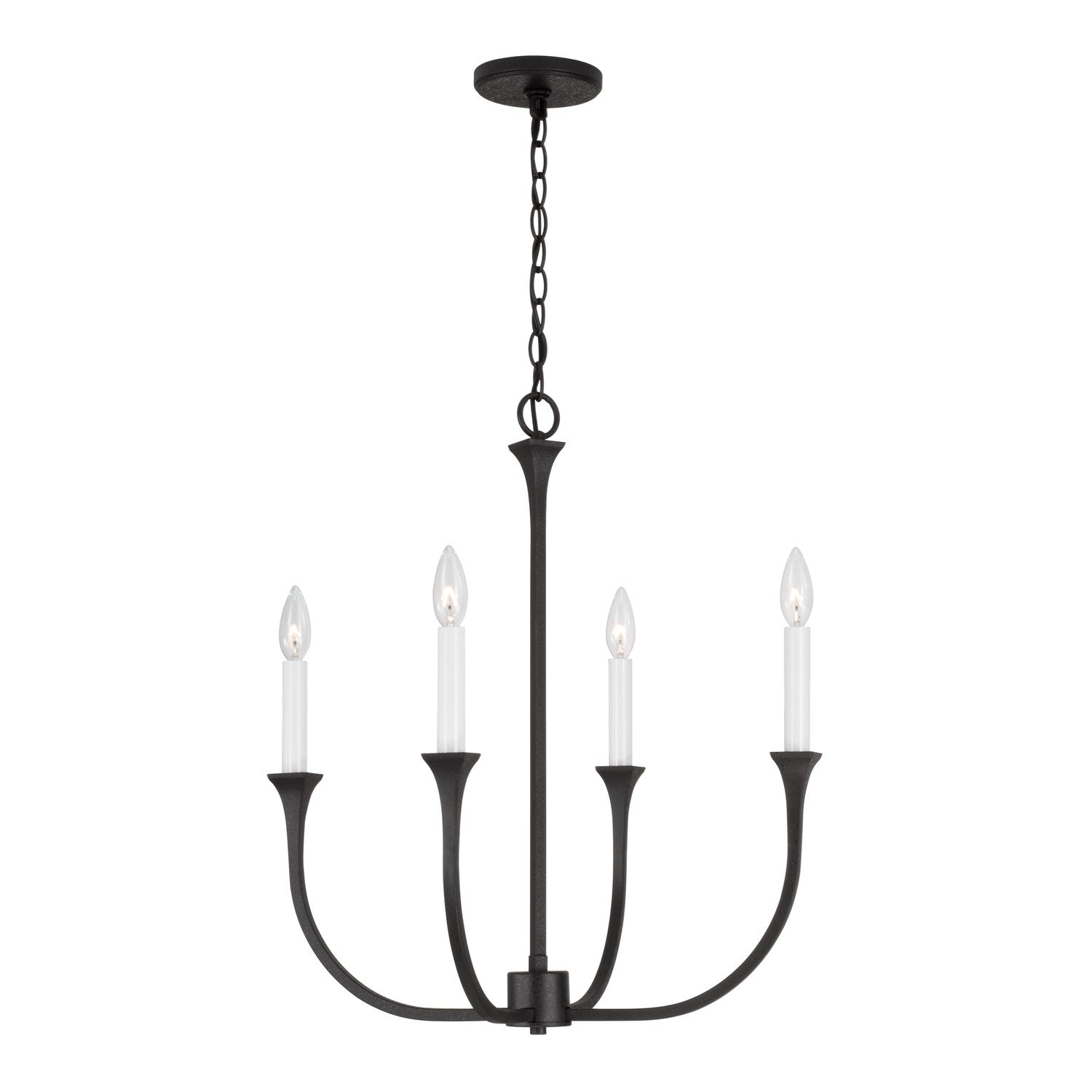Capital Lighting - 452341BI - Four Light Chandelier - Decklan - Black Iron