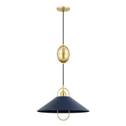 Mitzi - H866701-AGB/SNY - One Light Pendant - Mariel - Aged Brass/Soft Navy