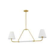 Mitzi - H891902-AGB/SWH - Two Light Linear - Georgann - Aged Brass/Soft White