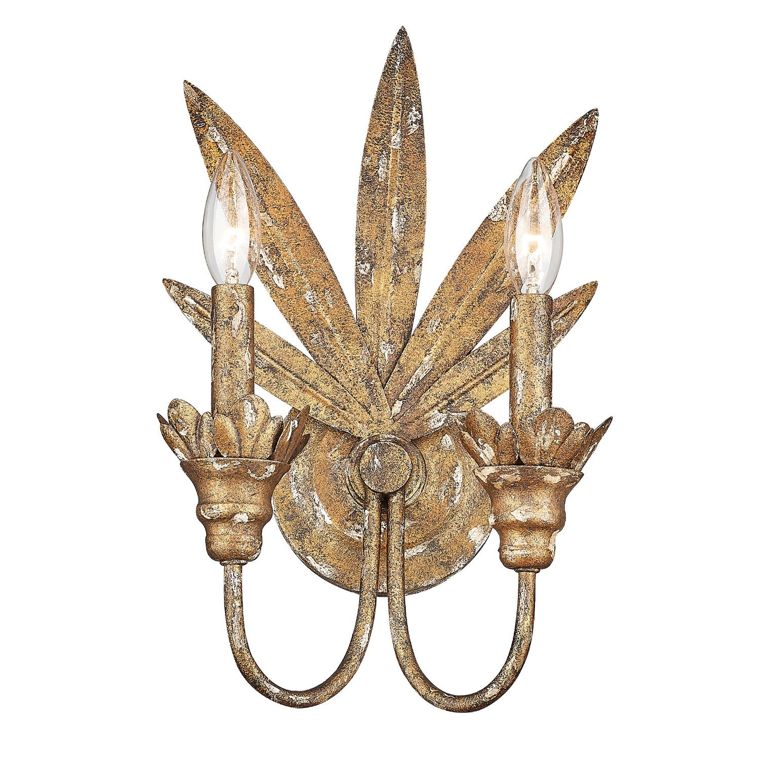 Golden - 0846-2W HG - Two Light Wall Sconce - Lillianne - Heirloom Gold