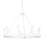 Golden - 1017-9 WHT - Nine Light Chandelier - Alastair - Matte White