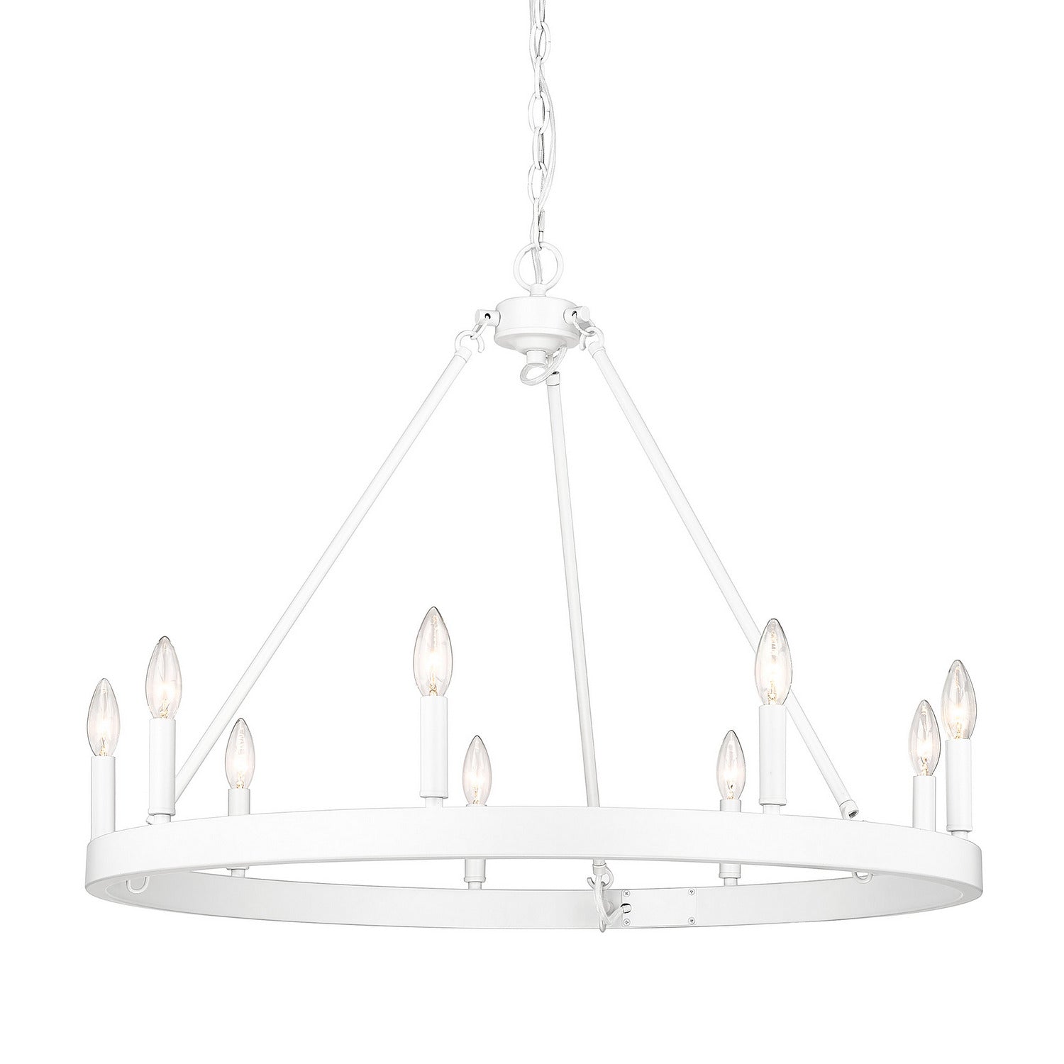 Golden - 1017-9 WHT - Nine Light Chandelier - Alastair - Matte White