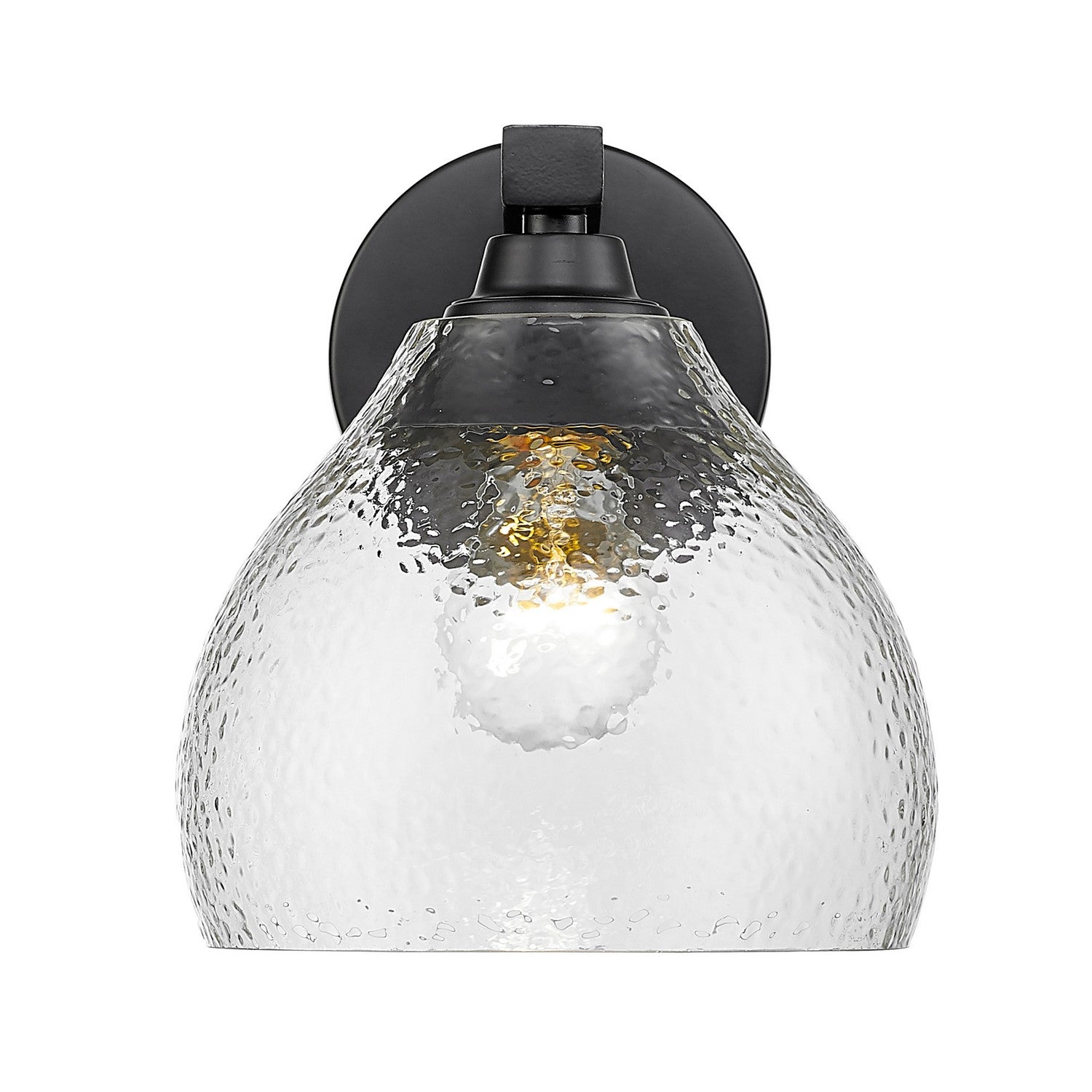 Golden - 1094-1W BLK-HCG - One Light Wall Sconce - Ariella - Matte Black