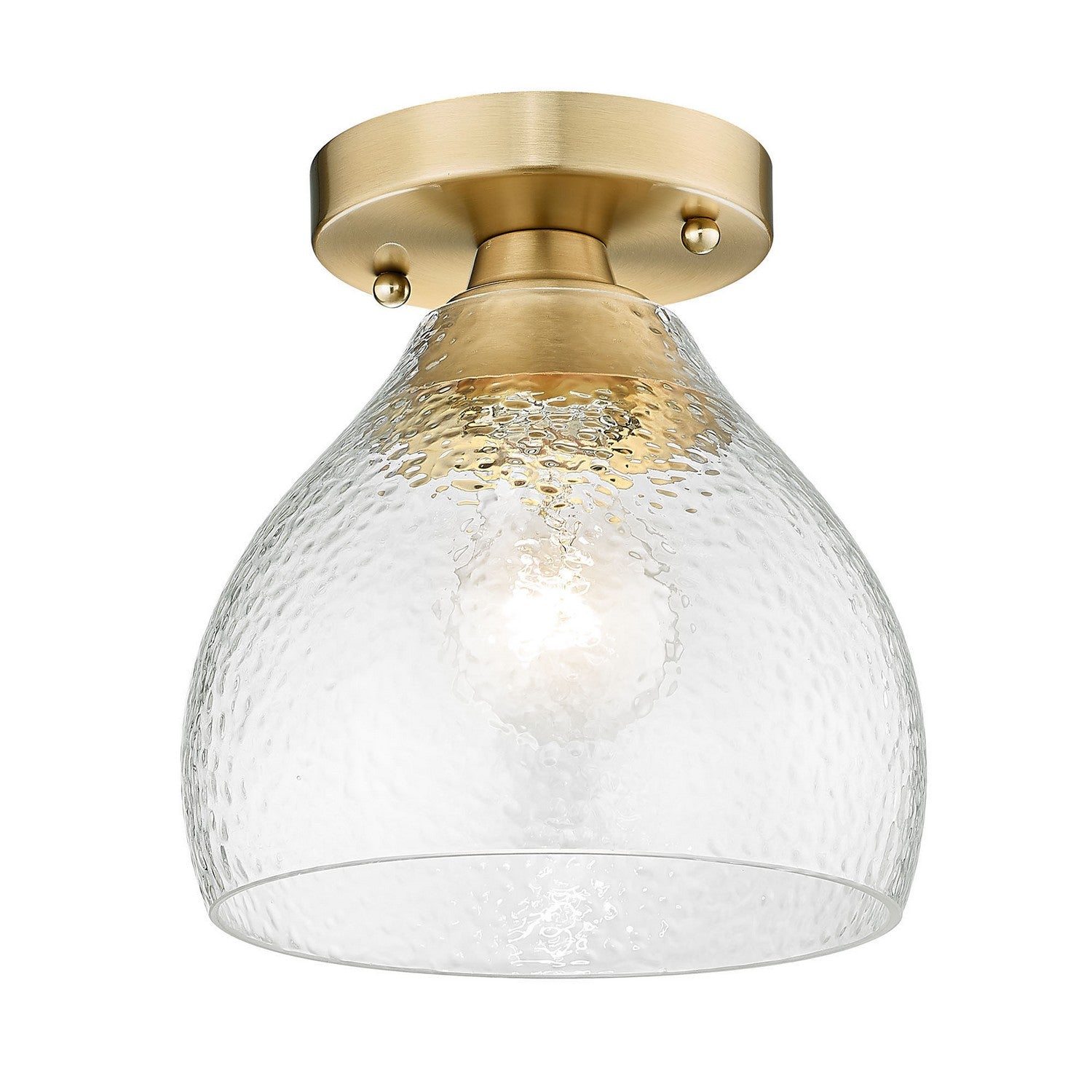 Golden - 1094-SF BCB-HCG - One Light Semi-Flush Mount - Ariella - Brushed Champagne Brass