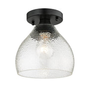 Golden - 1094-SF BLK-HCG - One Light Semi-Flush Mount - Ariella - Matte Black