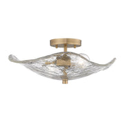 Golden - 1140-SF MBS-HWG - Two Light Semi-Flush Mount - Samara - Modern Brass