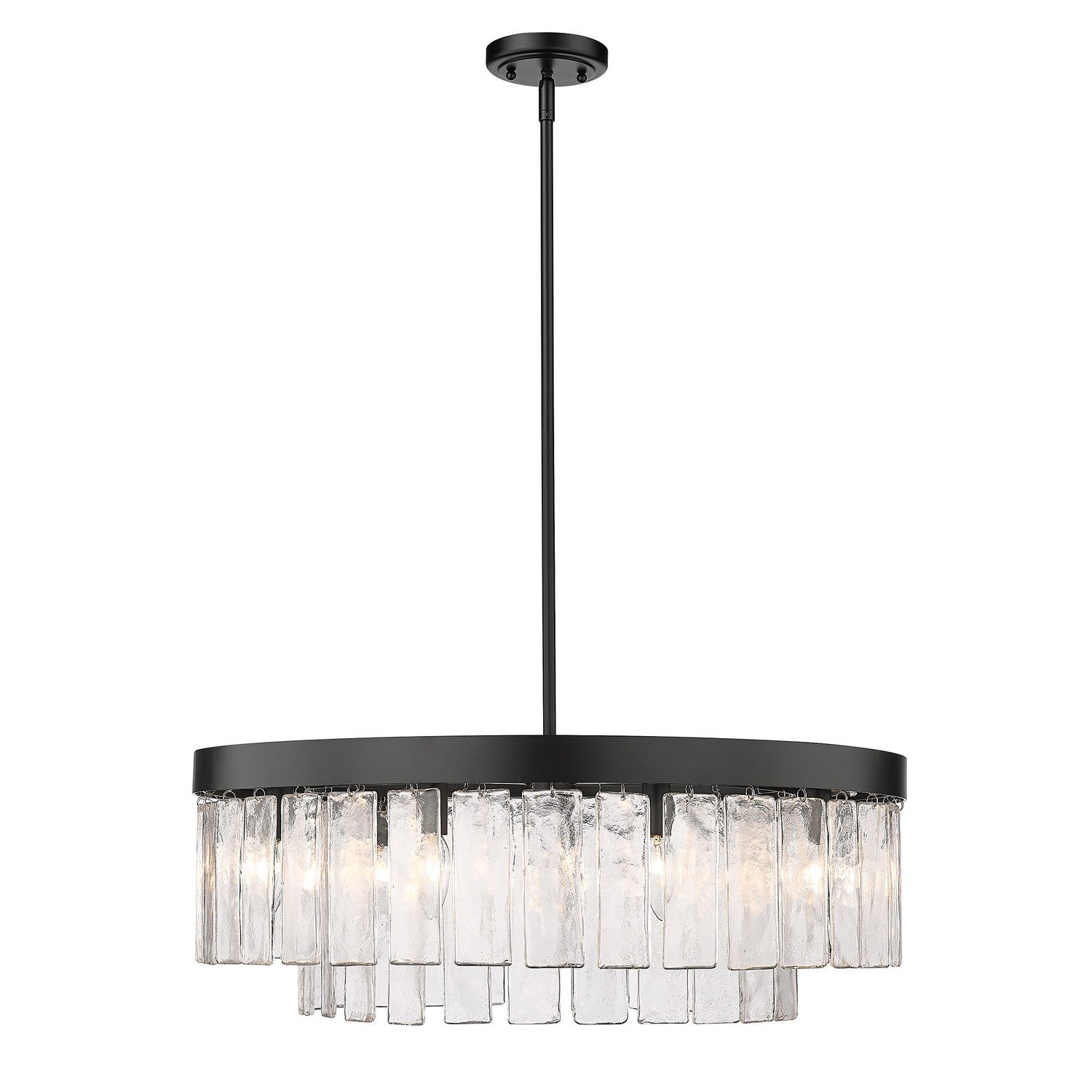 Golden - 1768-9 BLK-HWG - Nine Light Chandelier - Ciara - Matte Black
