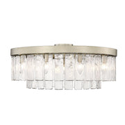 Golden - 1768-9SF WG-HWG - Nine Light Semi-Flush Mount - Ciara - White Gold