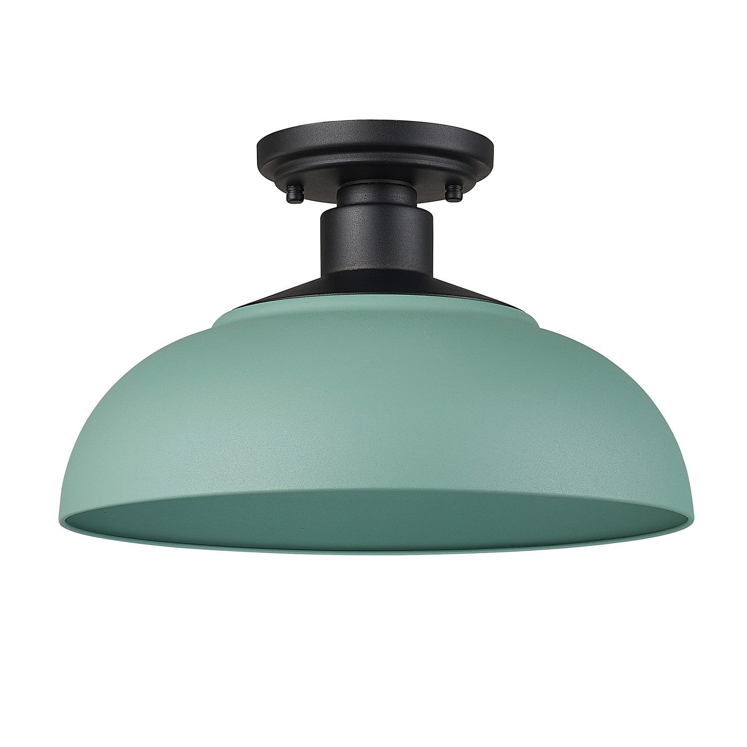 Golden - 2866-OSF NB-NT - One Light Outdoor Semi-Flush Mount - Levitt - Natural Black