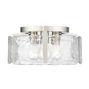 Golden - 3164-FM PW-HWG - Three Light Flush Mount - Aenon - Pewter