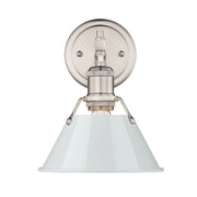 Golden - 3306-BA1 PW-DB - One Light Bath Vanity - Orwell - Pewter