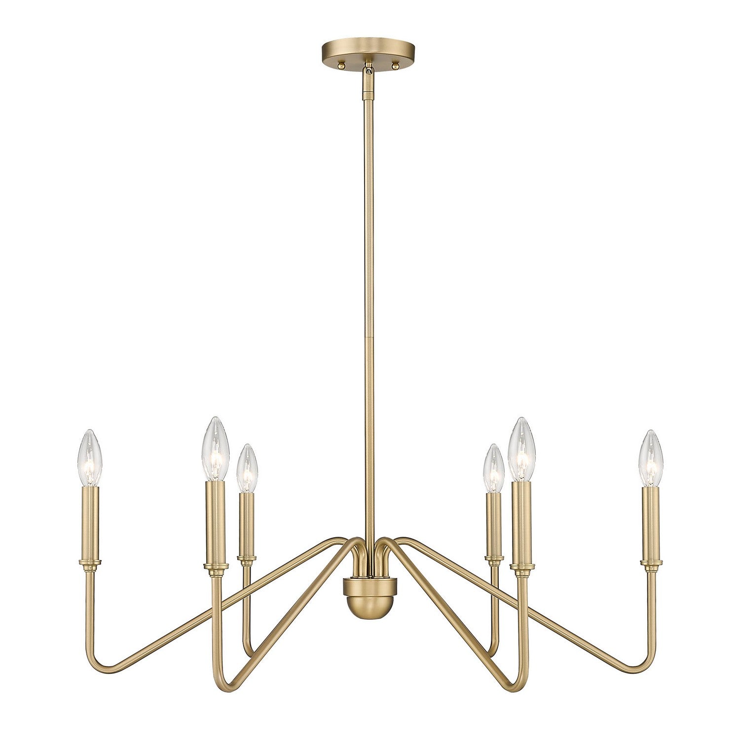 Golden - 3690-6 BCB - Six Light Chandelier - Kennedy - Brushed Champagne Brass