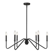 Golden - 3690-6 NB - Six Light Chandelier - Kennedy - Natural Black