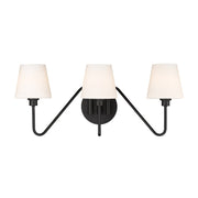 Golden - 3690-BA3 NB-OP - Three Light Bath Vanity - Kennedy - Natural Black