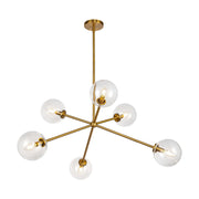 Alora - CH549640AGCL - Six Light Chandelier - Cassia - Aged Gold/Clear Glass