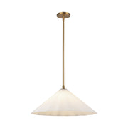 Alora - PD451820AGOP - One Light Pendant - Serena - Aged Gold/Opal Glass