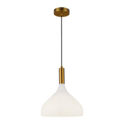 Alora - PD532312AGOP - One Light Pendant - Belleview - Aged Gold/Opal Glass
