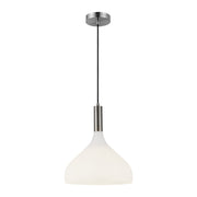Alora - PD532312BNOP - One Light Pendant - Belleview - Brushed Nickel/Opal Glass