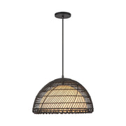 Alora - PD631416MBOP - One Light Pendant - Bondi - Matte Black/Opal