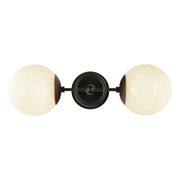 Alora - WV407618MBGO - Two Light Wall Vanity - Fiore - Matte Black/Glossy Opal Glass