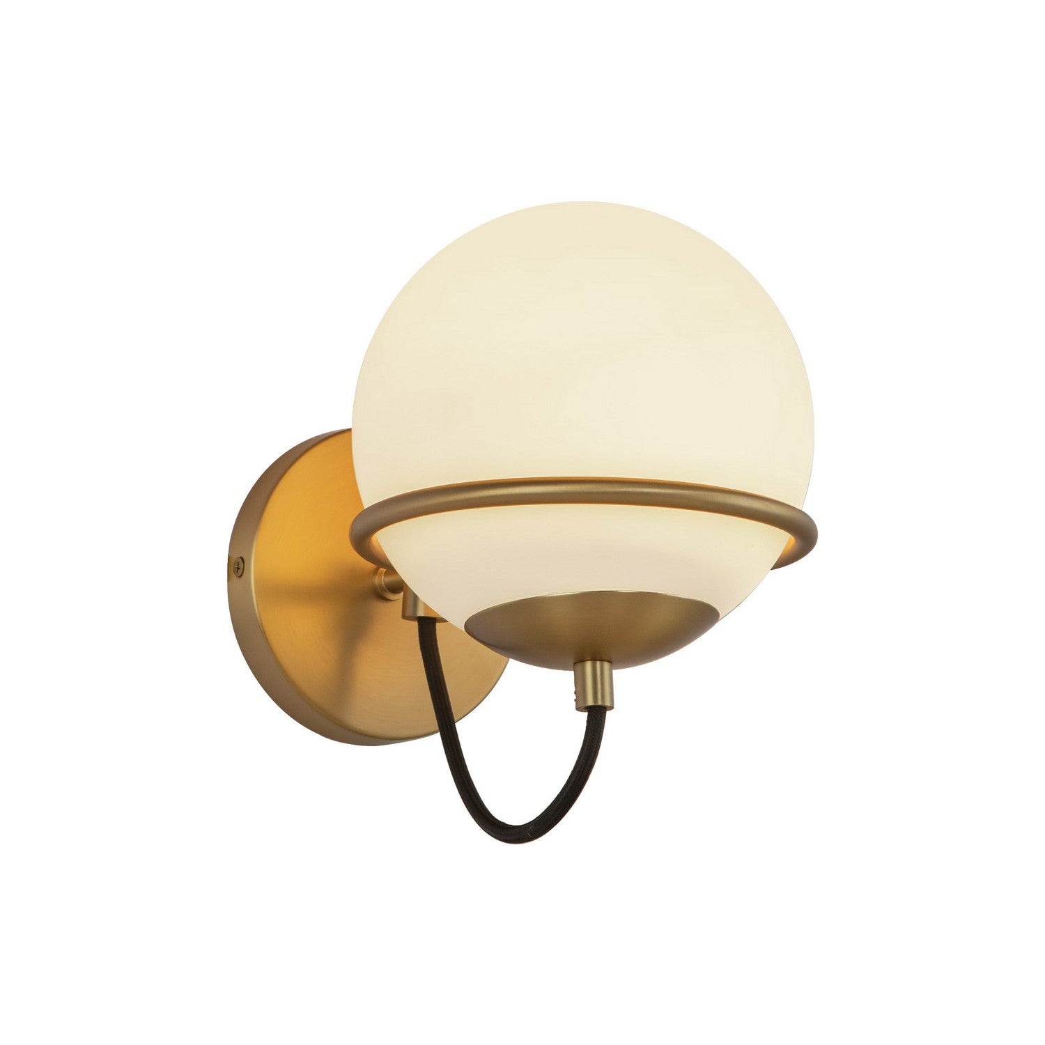 Alora - WV458107AGOP - One Light Wall Vanity - Alba - Aged Gold/Opal Glass