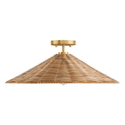 Meridian - M60074NB - One Light Semi-Flush Mount - Natural Brass