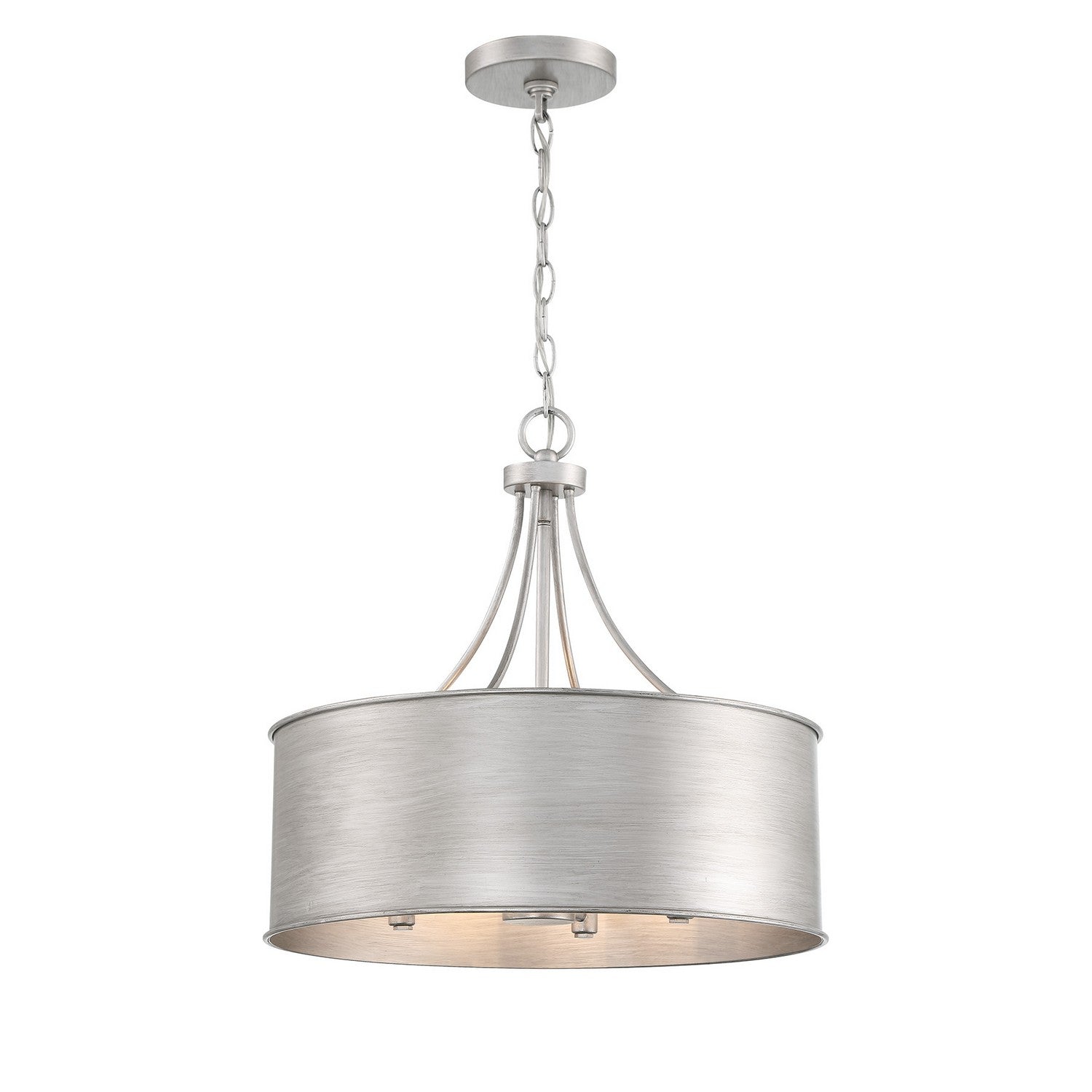 Meridian - M7040AS - Four Light Pendant - Antique Silver