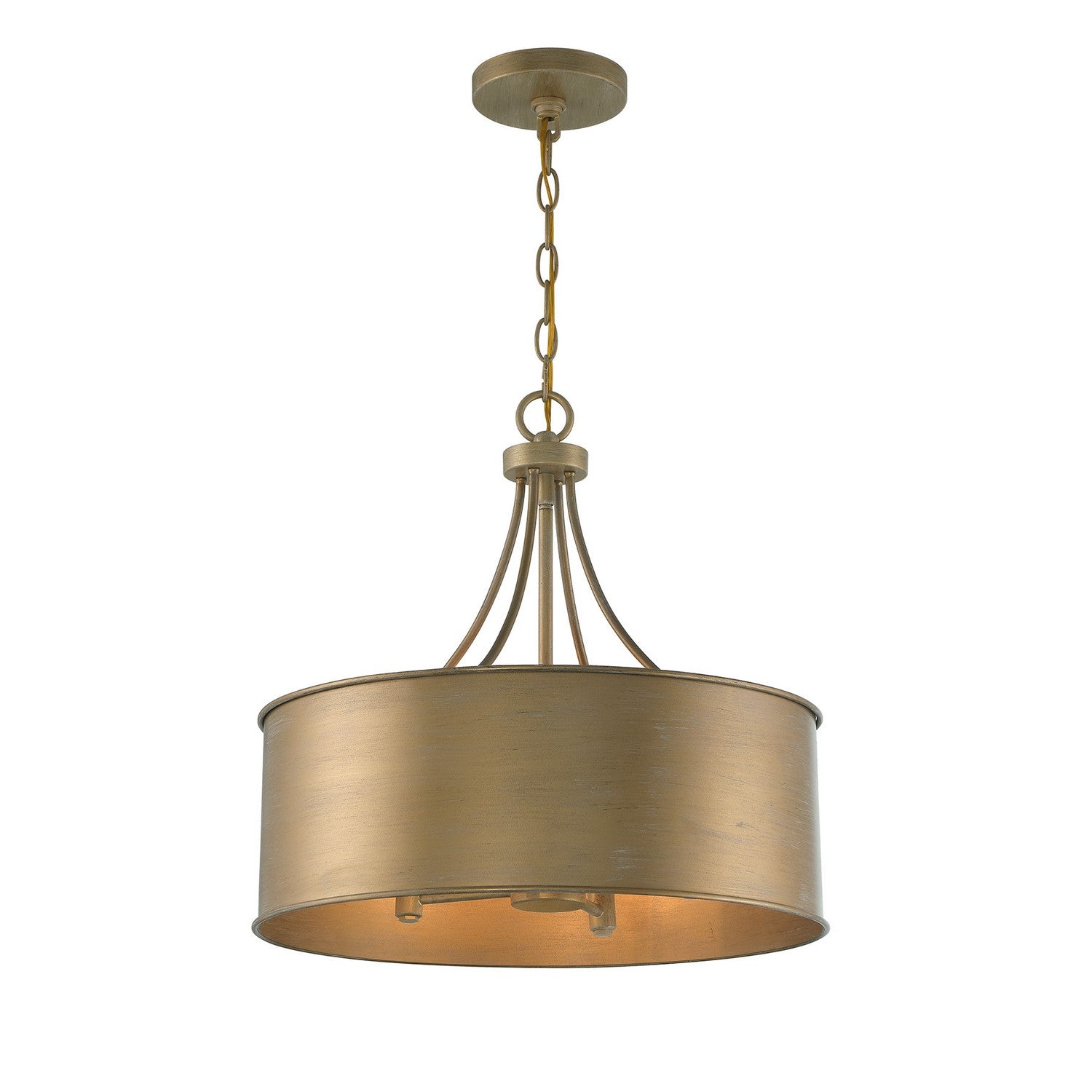 Meridian - M7040BG - Four Light Pendant - Brushed Gold