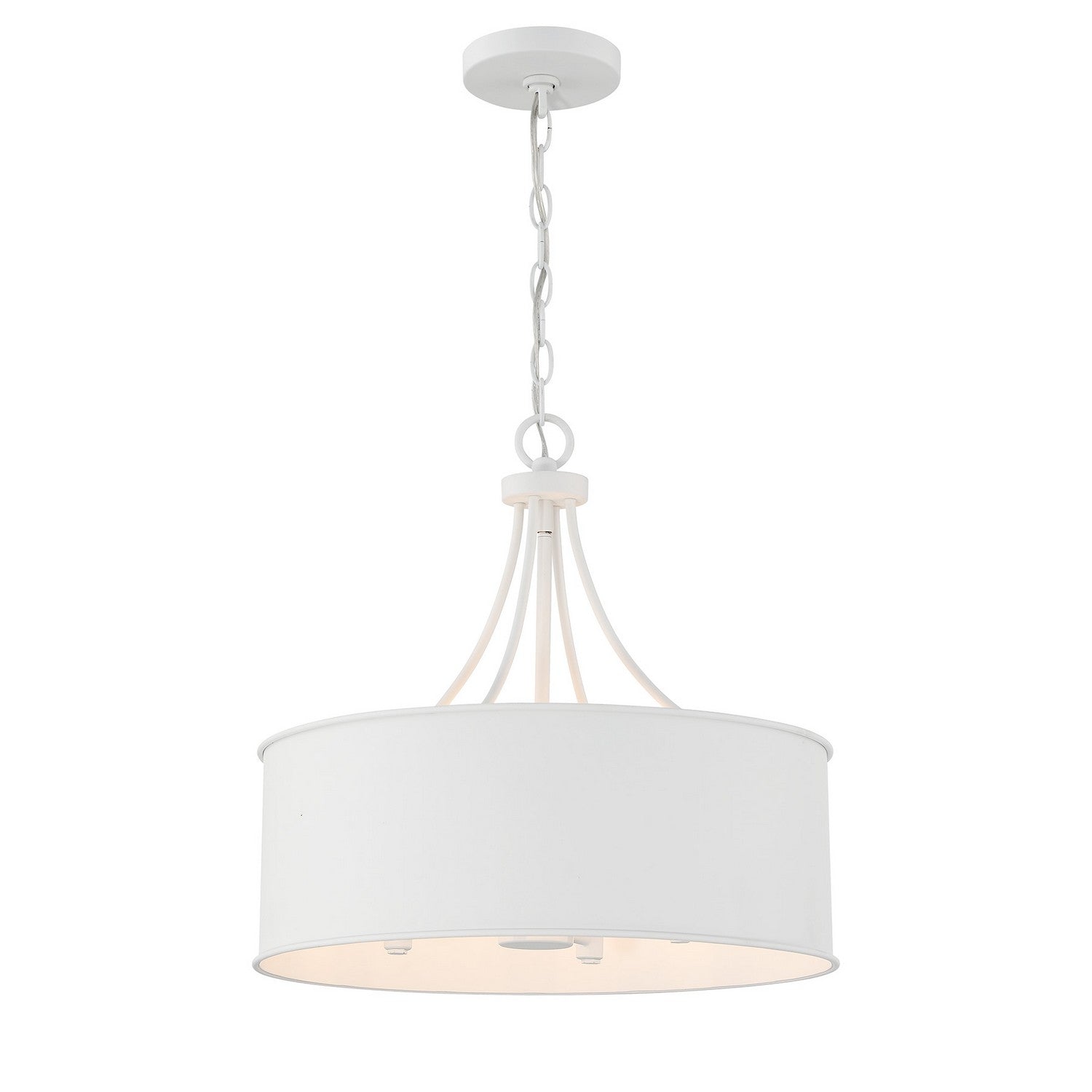 Meridian - M7040BQW - Four Light Pendant - Bisque White
