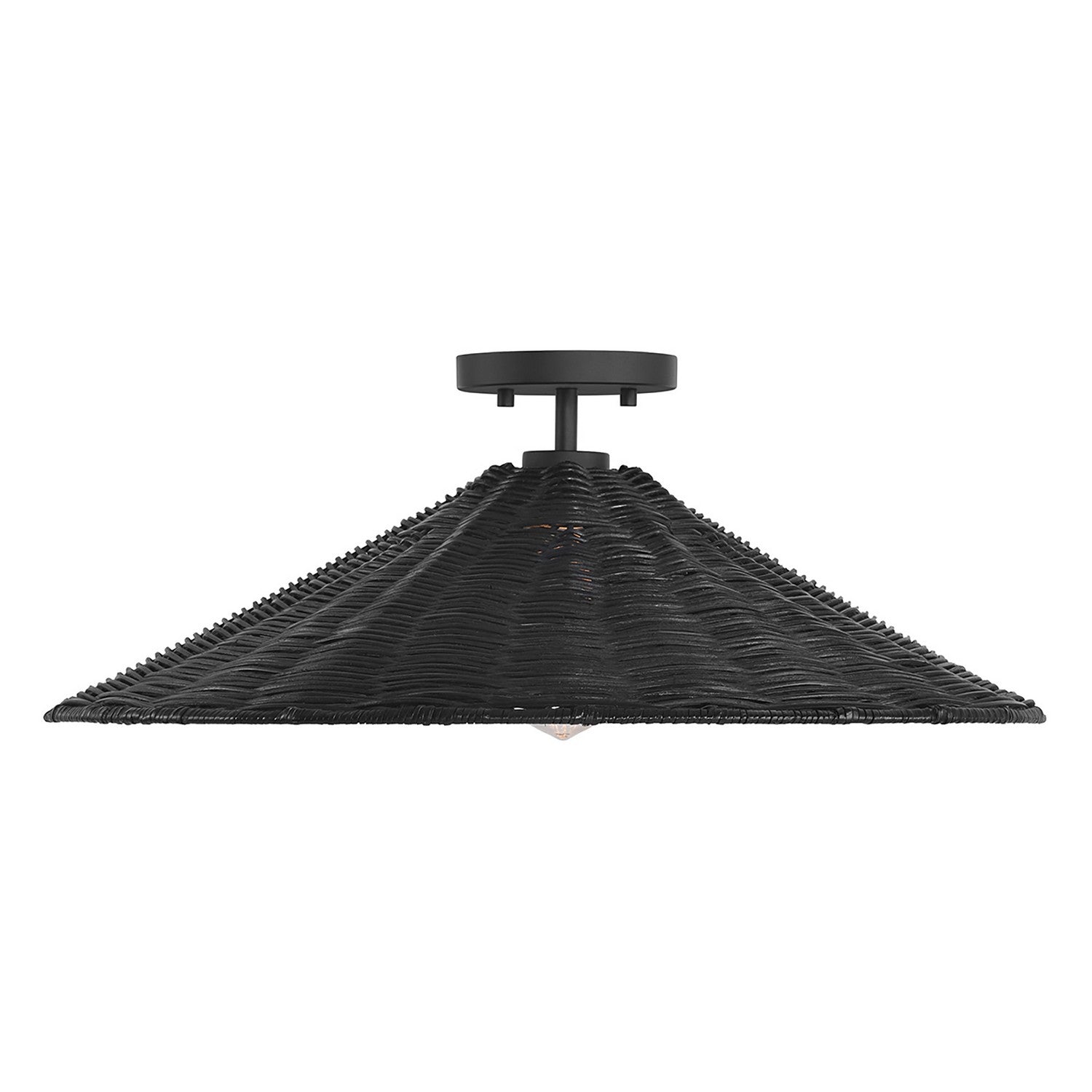 Meridian - M60074MBK - One Light Semi-Flush Mount - Matte Black