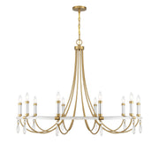 Savoy House - 1-7712-10-195 - Ten Light Chandelier - Mayfair - Warm Brass and Chrome