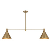 Savoy House - 1-8005-2-127 - Two Light Linear Chandelier - Pharos - Noble Brass
