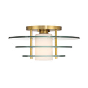 Savoy House - 6-8602-1-322 - One Light Semi-Flush Mount - Newell - Warm Brass