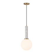 Savoy House - 7-2902-1-264 - One Light Pendant - Callaway - White Marble with Warm Brass