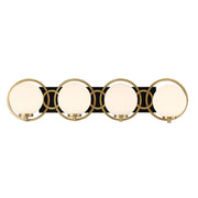 Savoy House - 8-6180-4-143 - Four Light Bathroom Vanity - Alhambra - Matte Black with Warm Brass
