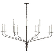 Visual Comfort Signature - IKF 5753AI - LED Chandelier - Belfair - Aged Iron