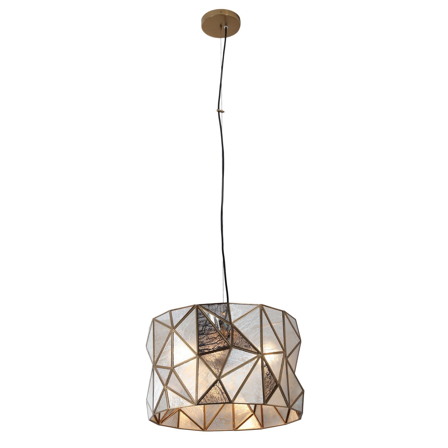 Metropolitan - N1693-863 - Three Light Pendant - Geo-Gem - Artisan Brass