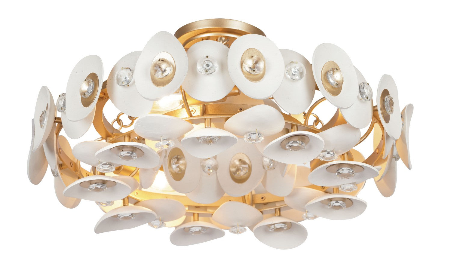 Metropolitan - N1863-760 - Three Light Semi Flush Mount - Niu - Fawn Gold