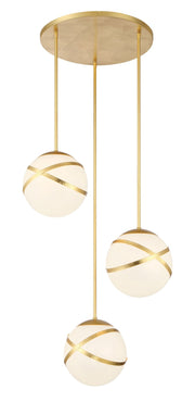 Minka-Lavery - 5433-853 - Three Light Pan Pendant - Batignolles - Spring Gold Leaf