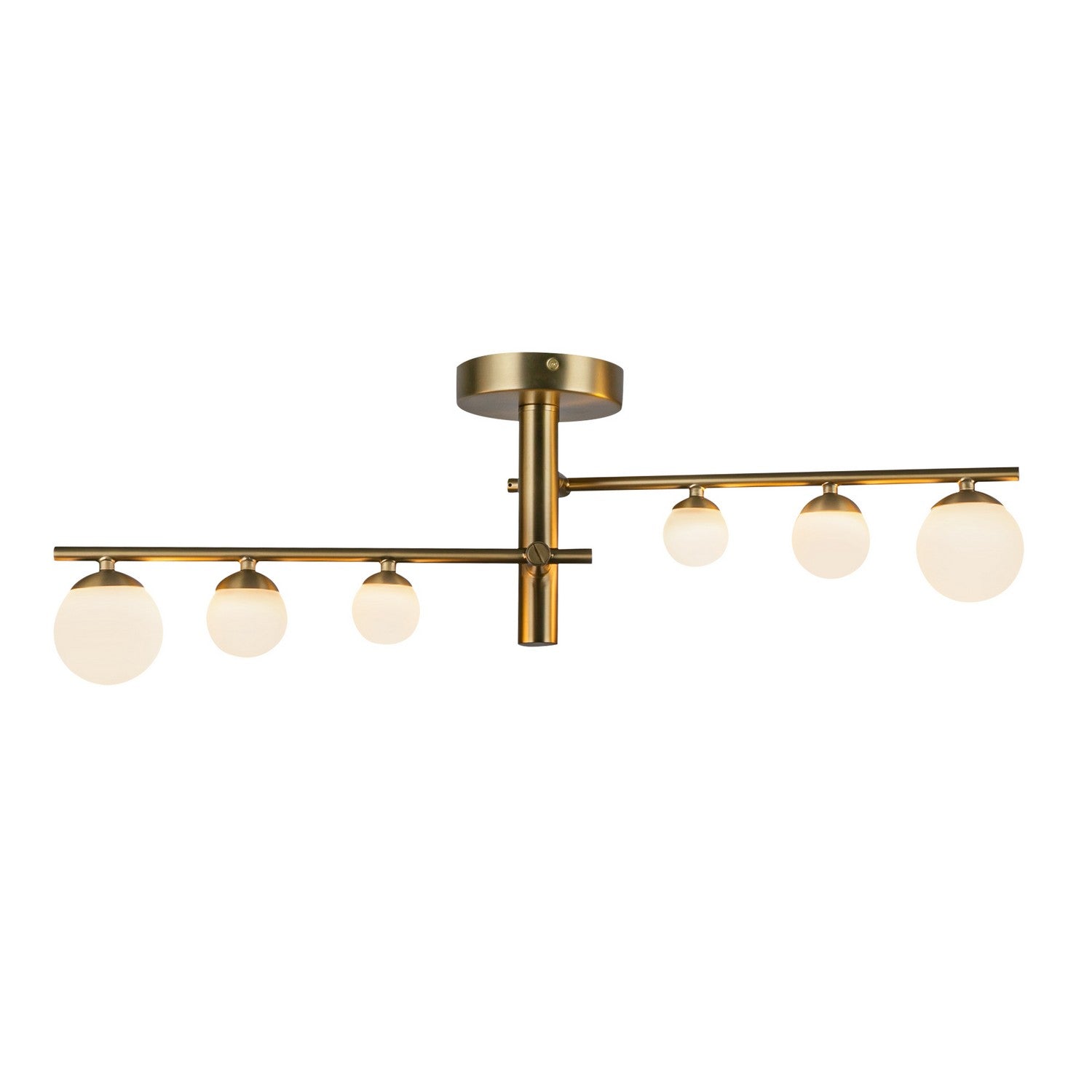 Kuzco Lighting - SF55525-BG/OP - LED Semi-Flush Mount - Juniper - Brushed Gold/Opal Glass