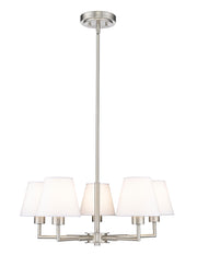 Z-Lite - 744-26R-BN - Five Light Chandelier - Leila - Brushed Nickel