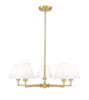 Z-Lite - 744-34R-LG - Five Light Chandelier - Leila - Luxe Gold