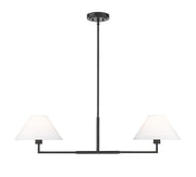 Z-Lite - 744-42L-MB - Two Light Chandelier - Leila - Matte Black